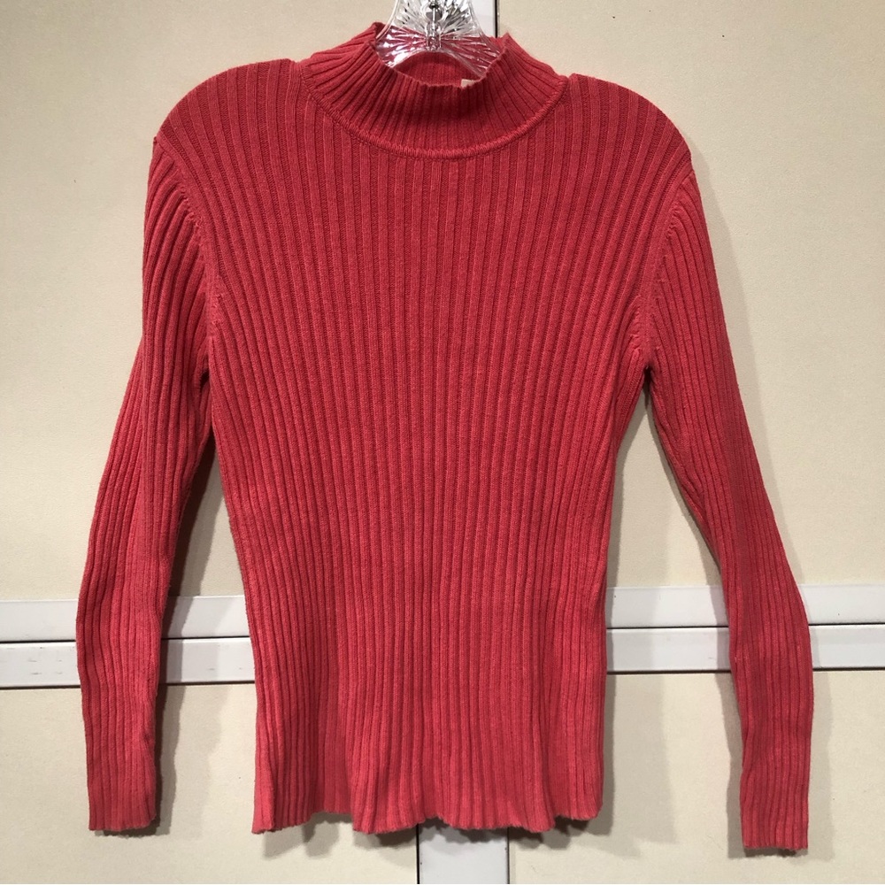 #1001 CrossRoads, 100% cotton ribbed crew neck sweater Medium